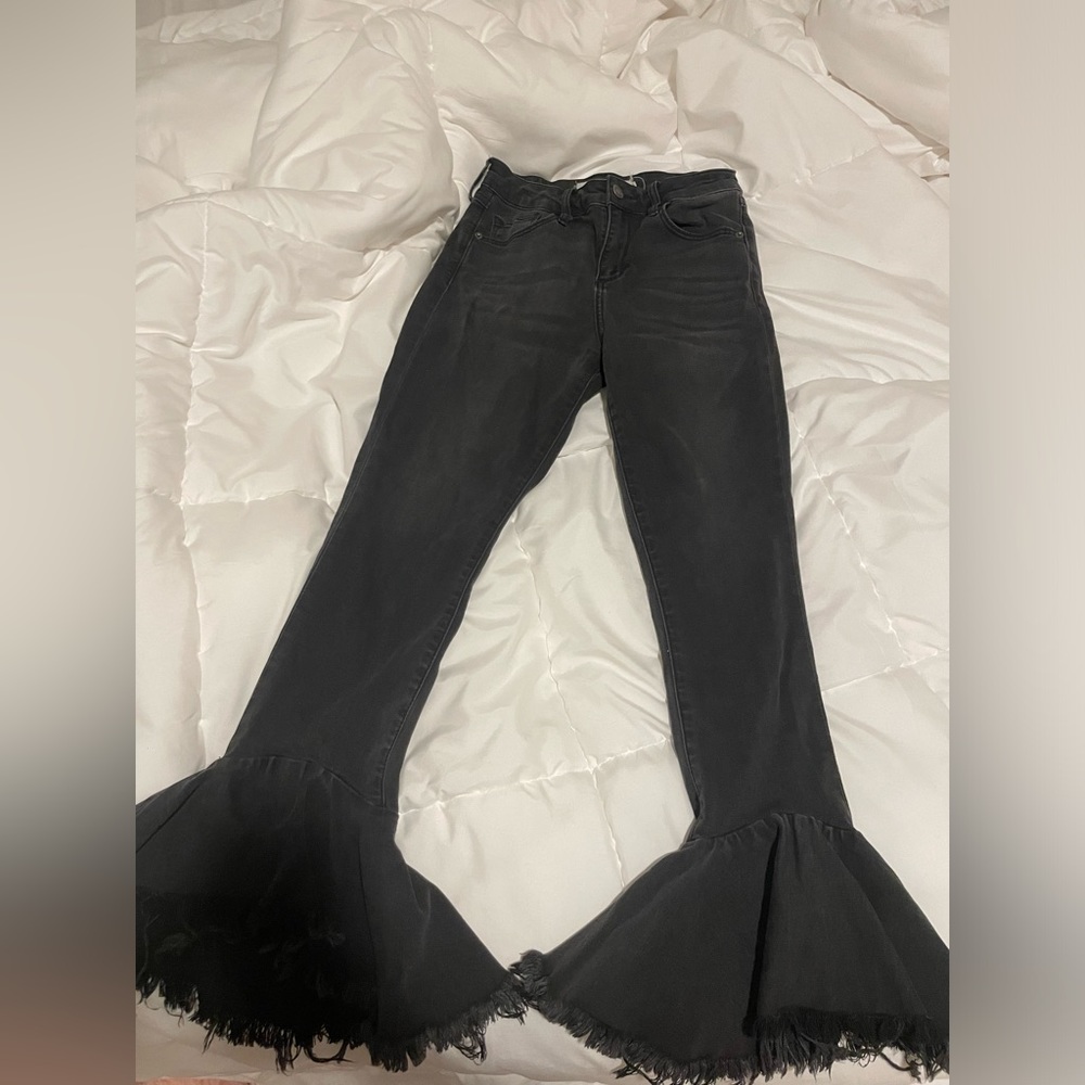 Black bell bottom jeans